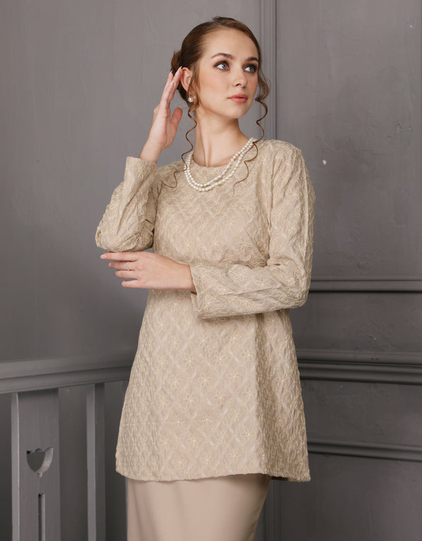 BAJU KURUNG MODEN NOELLE (NUDE)